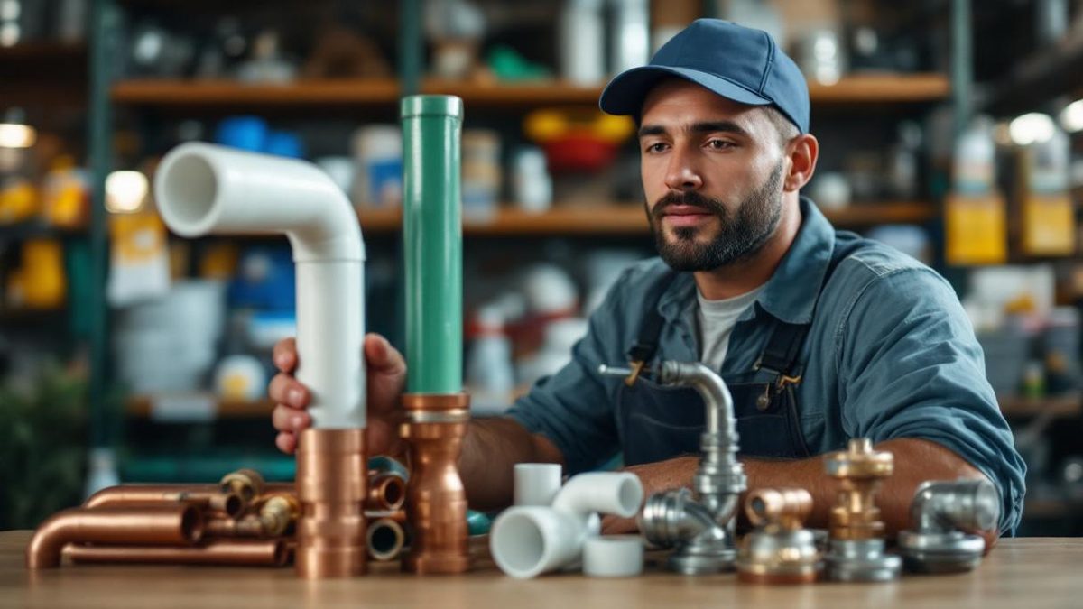 Encanador brasileiro cortando parede com martelete para expor tubulação antiga de ferro galvanizado enferrujada em banheiro de apartamento em São Paulo